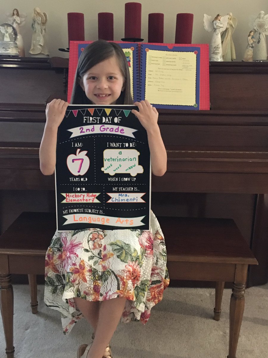 lcichon1224's tweet photo. And just like that... she is off to 2nd grade! Of course she has been waiting all summer to go back! The only kid I know who was counting the days until summer was over. Hickory Ridge, you must be doing something right! #timeslowdown #2ndgrade #BCSFirstDay2019 #BrunswickPride https://t.co/YWdKWzIkrN
