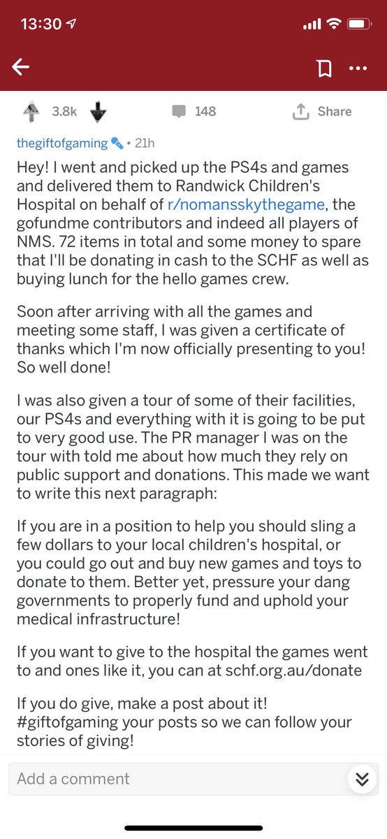 NoMansSky's tweet photo. Our community raised more money than they needed to put up a billboard to thank Hello Games...

And they used the extra money to support an amazing charity 

😭😭😭❤️❤️❤️ https://t.co/1gCHnVXVXc