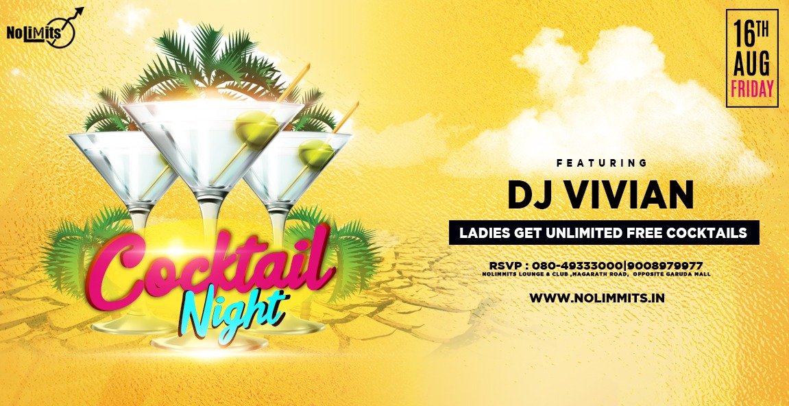 PUBBURPS1's tweet photo. Hello #Bangaloreans head over to #No_Limits On 16th #Friday DJ VIVIAN #Cocktail_Night Get ready to have @Unlimited #FreeCocktails for #ladies
get worth 5000/- Beer Voucher @PUBBURPS1
#Red_Chieftians
#TriviaTuesdays #SyeRaa #Agalaathey #NovaDairy #AskRamCinemas @Red_Chieftians https://t.co/D8KIxozh6m