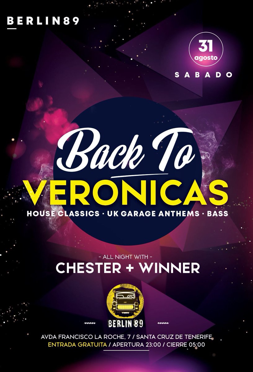 _djchester_'s tweet photo. 🔶 BACK TO VERONICAS 🔶 @Berlin89Tf ¿Bailamos? #UKGARAGE https://t.co/BGTtmnr9S7