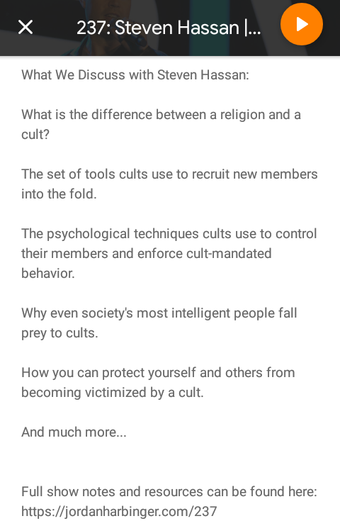 alleygator's tweet photo. 237: #StevenHassan | Combating #Cult #Mind #Control (1/2)
W/#author @CultExpert #book
#CombatingCultMindControl
https://t.co/5psYV1Tanx
#NowPlaying @ivoox #ivoox Vía @JordanHarbinger+@jpdef #TheJordanHarbingerShow #Motivation #coaching x @MediosCh https://t.co/kovVIkVZPG https://t.co/XcCDuMhsRR
