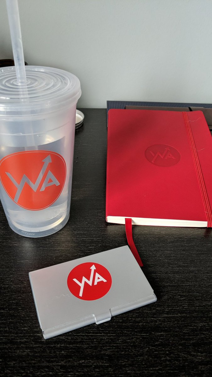 Just realized I had a lot of @wia_conference branded items on my desk ❤️ #WomenInAnalytics