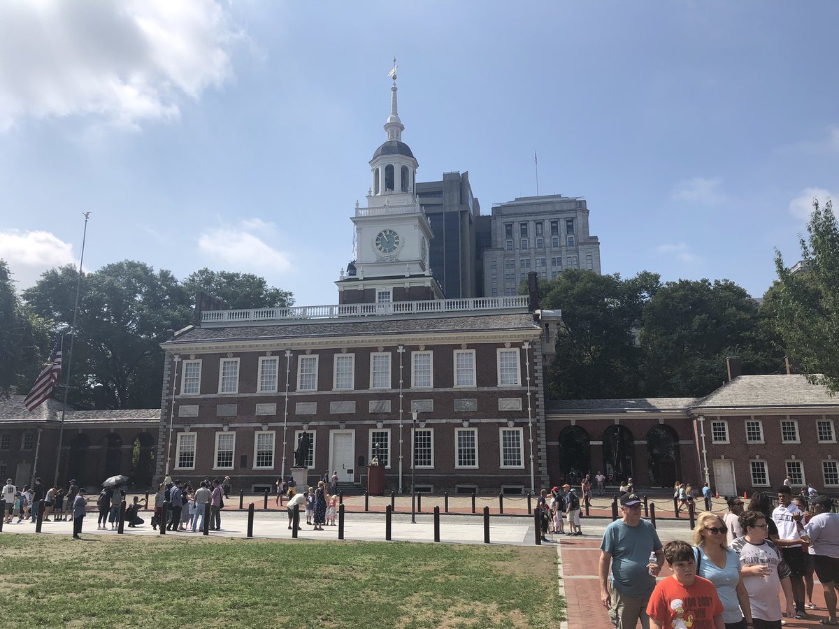 CoachVW28's tweet photo. Recently went for a run down in old city and stopped by this kinda important building. Can’t wait to teach all about it this coming school year #GVFeeling https://t.co/XPkP5mEssT