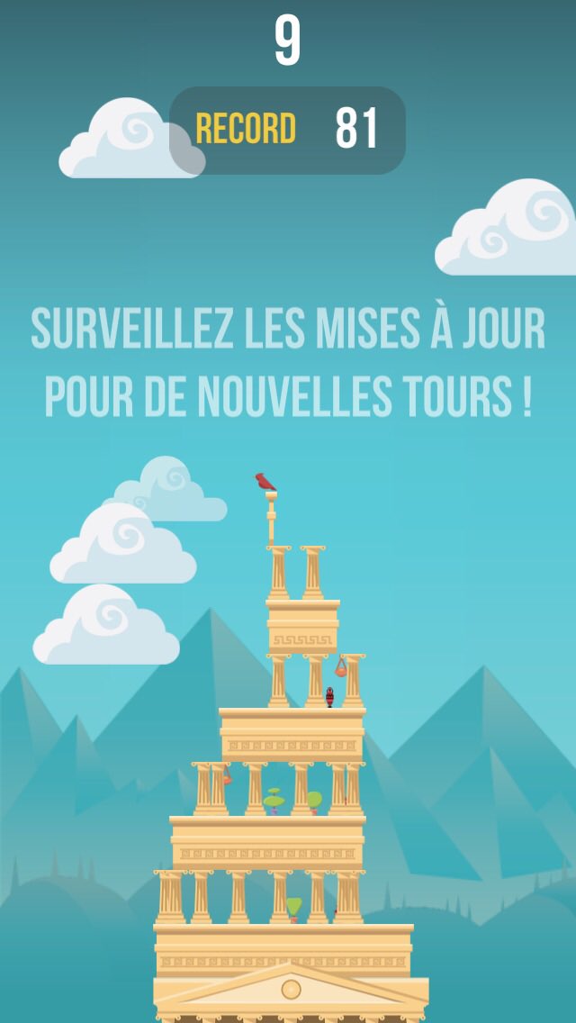 OMG ! j'ai fait 9 points à THE TOWER. Regarde mon incroyable tour