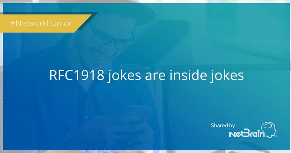 NetBrainTech's tweet image. The famous #NetworkHumor to start off your day!