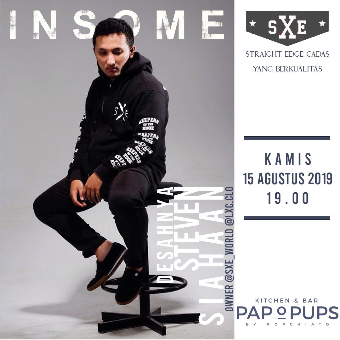 StevenSiahaan's tweet photo. Kamis ini saya diundang Talkshow nya @ insomeproject (ig). sharing seputar sXe, sekalian giveaway merchnya @sxe_world ah.

Instagram:
https://t.co/ofUENl6ifx
https://t.co/evWRQ6Sefo

Facebook:
https://t.co/iq4w5nJkrc

Line:
https://t.co/X7gklyUqcm https://t.co/EmHgjJ1SI4