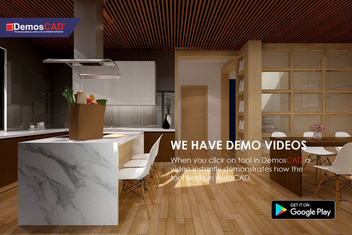 DemosCAD's tweet image. #ProtipTuesday Videos help explain complex concepts easier. Our #DemosCAD App works inline with current trends with our demo videos feature by instantly demonstrating how tools works in AutoCAD.
Visit demoscad.net to see this great feature today.