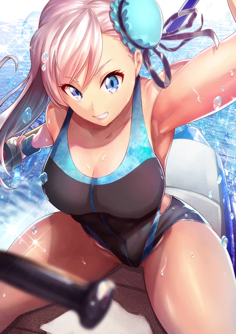 水着武蔵ちゃん描いてみました!
競泳水着って最高!
#FGO
#FGO4周年 