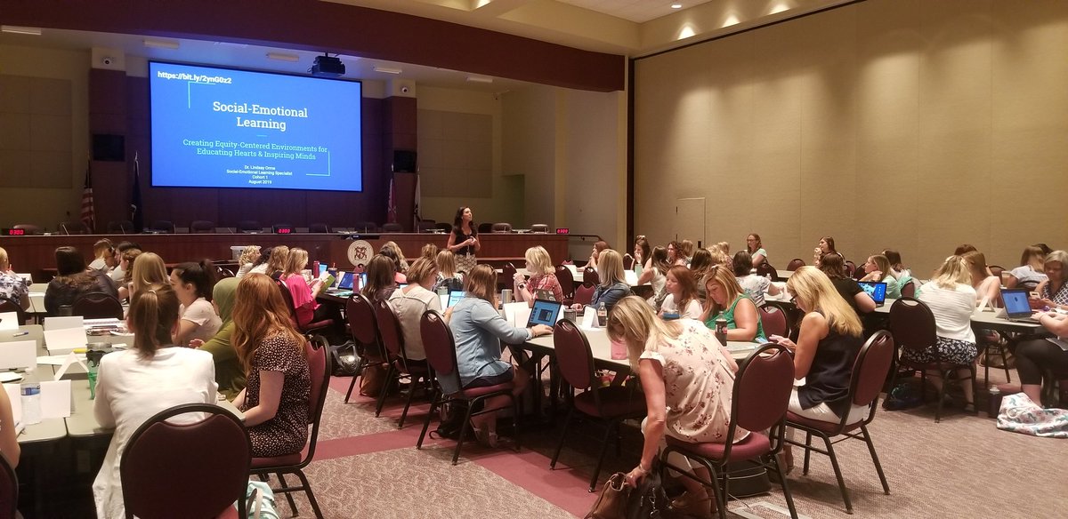 LCPS_MTSS's tweet photo. Full room of SEL leads who are excited about the roll out of social emotional learning this year! @StefanieLaPolla @OrmeLindsay https://t.co/bMtbj73GpY