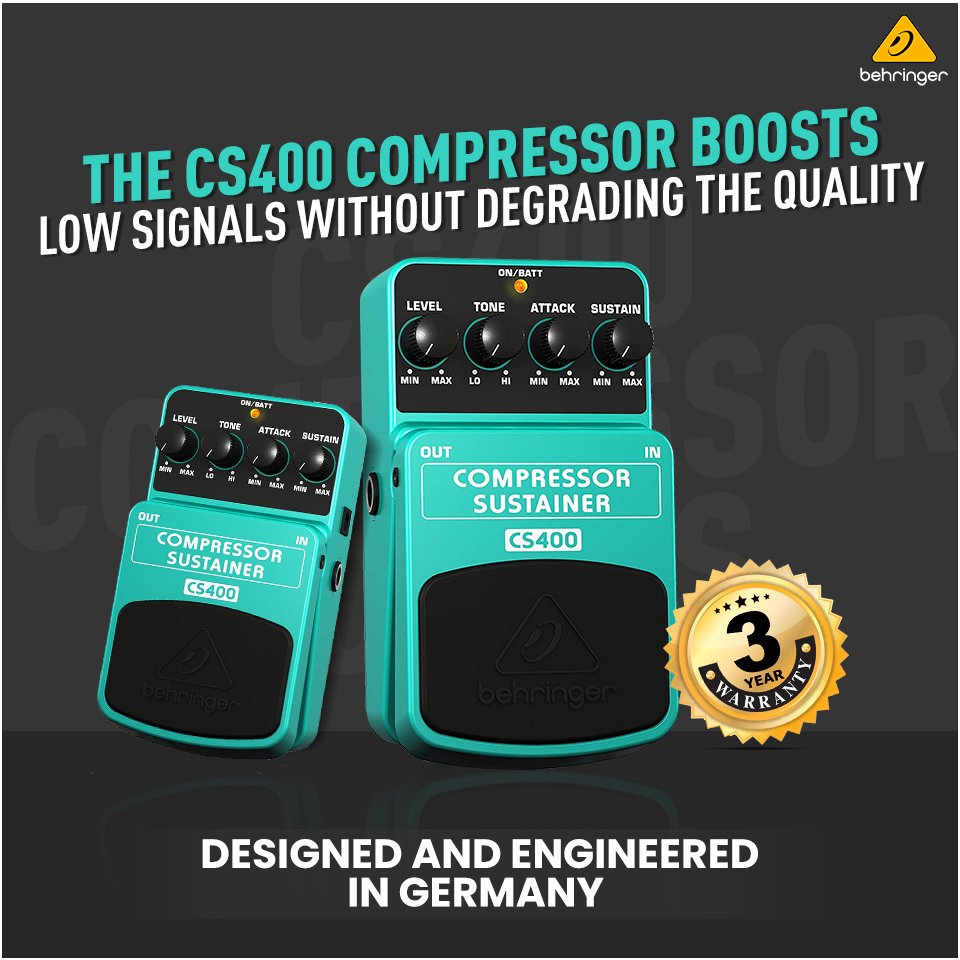 BehringerIndia's tweet photo. This #Behringer pedal promises a never-ending super-smooth compression. To find out more, head to https://t.co/rmBGmIot4W 
#BeWithBehringer #ExperienceSound #ExperienceBehringer #pedal #musicians #musical #audiophiles #guitar https://t.co/EjybqHUrAN