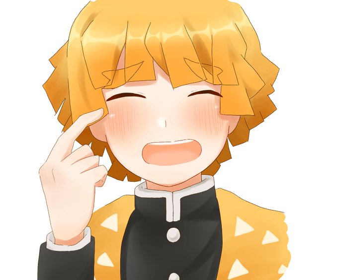 あかつき桐花@どぅーはおねむさんがTwitterに投稿した我妻善逸(鬼滅の刃)のイラスト。