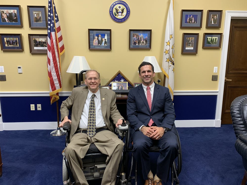 Great meeting with Congressman Jim Langevin from Rhode Island!  He is the first quadriplegic to serve in Congress and a fan of our device!!!  Truly amazing man! 
#jimlangevin, #rhodeisland, #congress, #derekherrera #thankyouforyourservice, #connectedcatheter, #greathonor