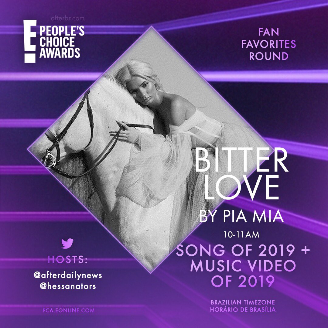 AfterBrasil_'s tweet photo. Bom dia! As meninas do @hessanators e @Afterdailynews vão abrir o nosso dia de mutirão liderando as indicações à Bitter Love!

Atenção, pois são DUAS categorias nesta rodada: THE SONG OF 2019 e THE MUSIC VIDEO OF 2019 ⚠️

Vamos começar com 25 votos em cada. Deixem o print aqui! https://t.co/5zAoAE6rFG