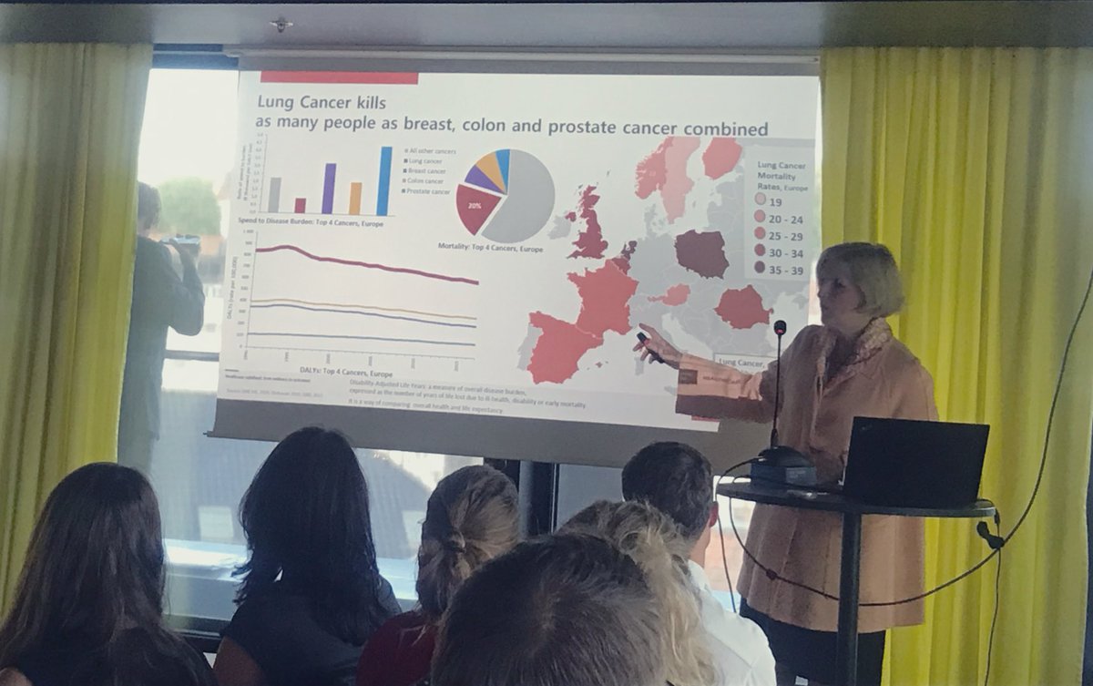 En stor internasjonal undersøkelse av lungekreft i 27 land viser at lungekreft tar livet av brystkreft, tarmkreft og prostatakreft tilsammen. Mary Bussell fra <a href="/TheEIU/">Economist Intelligence: EIU</a> viser at Norge kan gjøre mye bedre i sin forebygging og behandling @Kreftforeningen <a href="/DagensMedisin/">Dagens Medisin</a> @arendalsuka