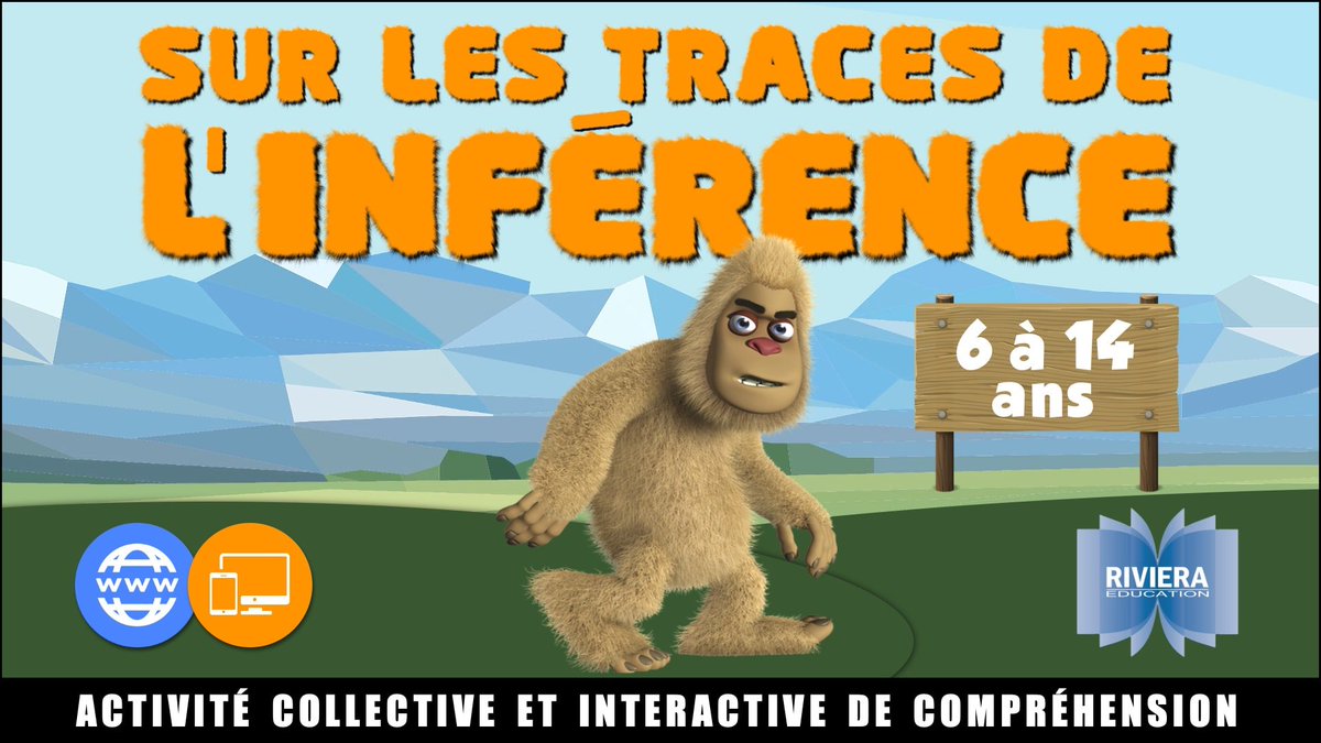 Nous serons au #pedagofest! Passez nous voir pour essayer «Sur les traces de l'inférence» et, en grande avant-première mondiale, «Rions avec l'inférence»! 😀 #eduqc #edteq #inference #comprehension #litteratie