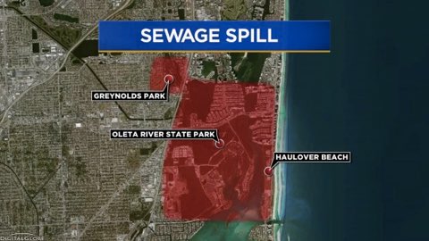 Check out this graphic depicting the affected area for the sewage spill! #sewagespill #news