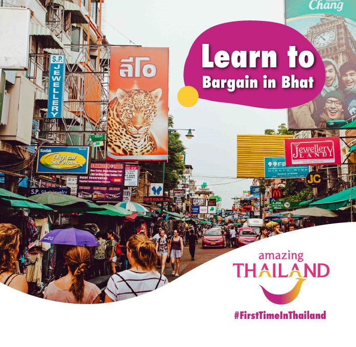 thailandsa's tweet photo. #FirstTimeInThailand: Make sure you learn how to bargain. Thai vendors are always willing to give you a great deal. Give us your top tips below and stand a chance to WIN a Simply Asia voucher for TWO weekly. T&amp;C's apply #amazingthailandsouthafrica #thailand https://t.co/wQEia7OqTC