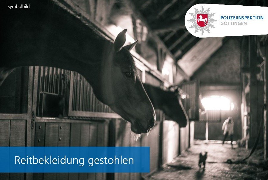 Polizei_GOE's tweet photo. 🐴 Aus einer Reithalle bei #Escherode ist Anfang August Reitbekleidung im Wert von mehreren hundert Euro gestohlen worden! Von den Tätern fehlt jede Spur...  /*jk
⬇️⬇️ 
https://t.co/bK0N89oKYD https://t.co/iL0amDwh6U