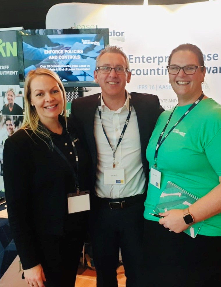 LeaseAccelerate's tweet photo. Members of our @LeaseAccelerate team enjoyed meeting with clients and networking with finance professionals at the CPA Management Accounting Conference in Melbourne, Australia. #aasb16 #leaseaccounting #compliance https://t.co/1bDyb4Pj3J