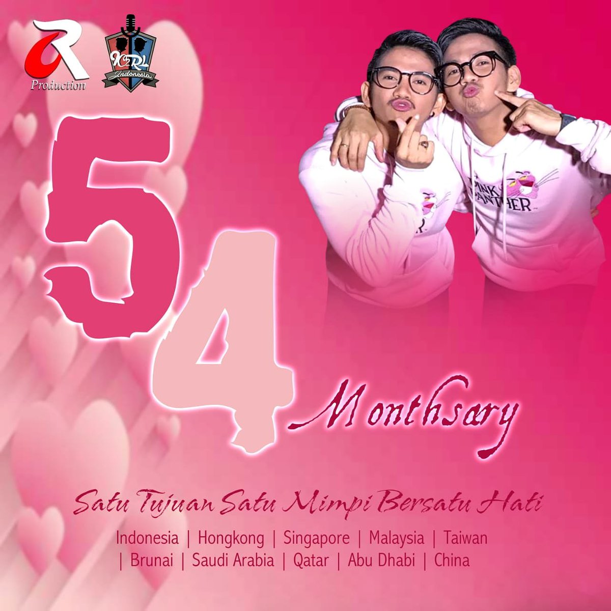 السَّلاَمُ عَلَيْكُمْ وَرَحْمَةُ اللهِ وَبَرَكَاتُهُ 
SELAMAT 54 Bulan K2RL -INDONESIA  LUAR NEGERI

Doa yang ke 54 buln ini adlh smga K2RL Indonesia luarnegri makin kompak, mkn solid, selalu mensupport &amp; mendng  <a href="/da2_rizki123/">RIZKIRIDHO 2{R} REAL</a> <a href="/da2_ridho/">Ridho 2{R}</a> terbaik

#SatuTujuanSatuMimpiBersatuHati