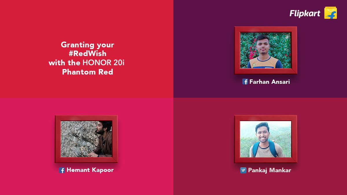 HiHonorIndia's tweet photo. Presenting you the Grand Prize winners of the #RedWish contest. ๐ฅณ
Congratulations guys! โญ๐ฅฐ
We thank all the participants for taking part in the contest. Keep the love for #HONOR coming.
Don't forget to DM us your details. ๐ https://t.co/4kzOVRdfye