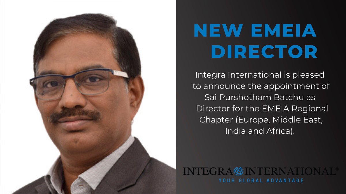 Integra_Intl's tweet photo. Mr. Sai Purshotham Batchu is a Chartered Accountant from India, with over 33 year's experience and is a Senior Partner of B. Purushottam &amp; Co., Chartered Accountants, a firm founded by his Grandfather. https://t.co/oHgMytiF4O