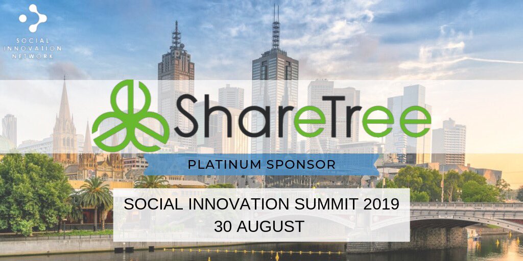 ShareTree have come on board as our Platinum Sponsors for #SINS2019
<a href="/ShareTreeOrg/">ShareTree.org</a> exists to empower people to live with more purpose and connection. 

Do you want to network with industry professionals and entrepreneurs? 

Join us on August 30 for our Social Innovation Summit 👩🏻‍💻