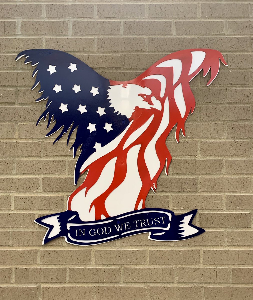 MonroeCoATC's tweet photo. Proudly displaying our national motto, In God We Trust!  Special thanks to Shannon and Wilma Smith for donating this art and to Jamie Thompson for all of your help getting it accomplished. https://t.co/AcY2sWNGlW