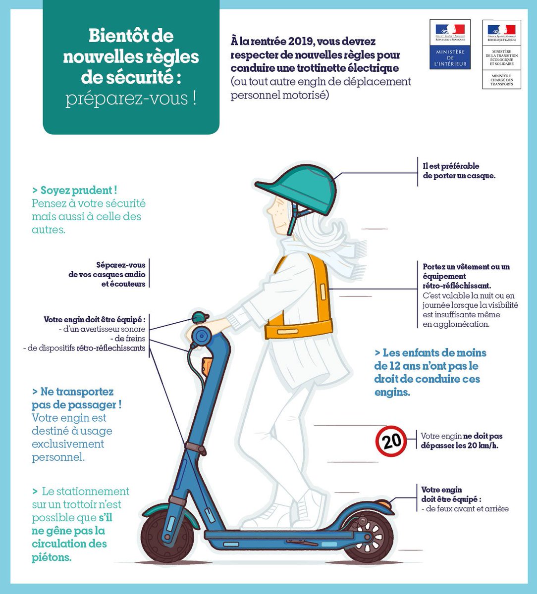 Ecologie_Gouv's tweet photo. #MardiConseil
⚠️ Rappel : à la rentrée, une nouvelle réglementation entre en application pour les #trottinettes électriques. 🛴

Toutes les infos 👉 https://t.co/tYuOk1g0L0 https://t.co/f9uQWE6mMm