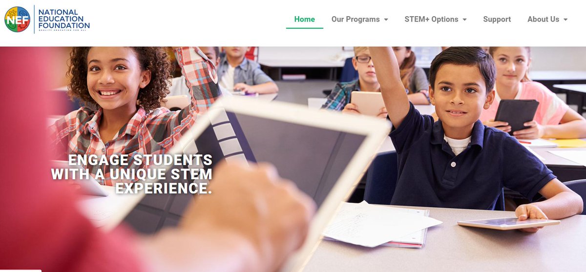 nef_usa's tweet photo. @STEM_NEF NEF is proud to announce a new website for K-12. https://t.co/cgvO4SpNGh https://t.co/mRDc6eda3z