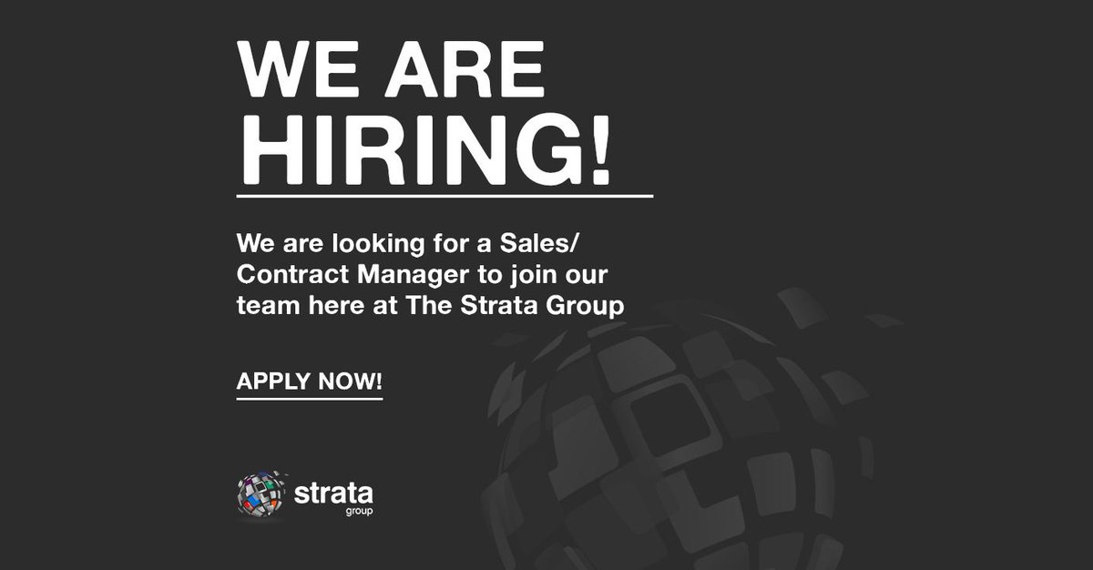 Want to be a part of the Strata team? Head over to our Facebook page or find us on Indeed and apply for our latest job opportunity #job #opportunity #team #Strata