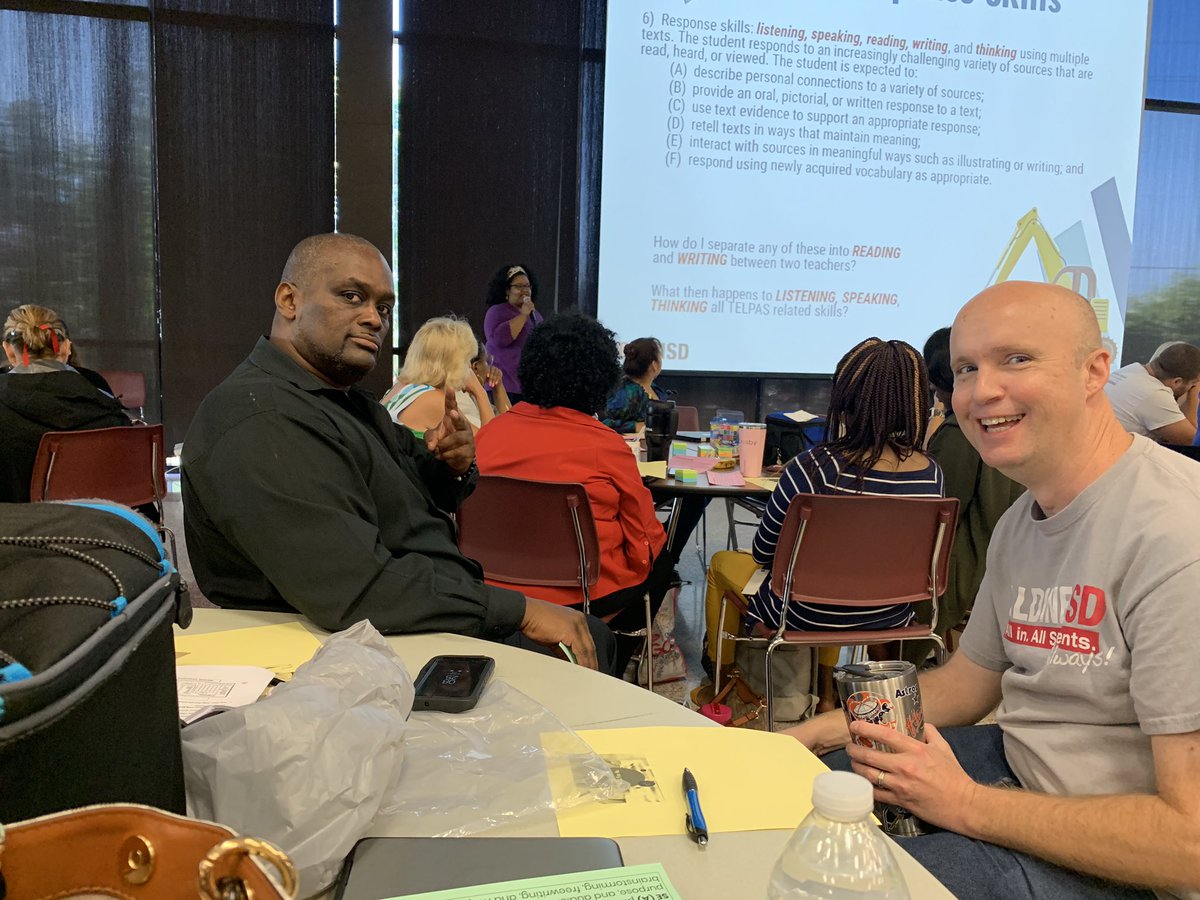 shinebrightPat's tweet photo. Enjoying the morning with my favorite ELA Teachers!!!! #districtstaffdevelopment @PattyWillis1 @SarahSutter8 @GarciaLeza_AISD @KBurrs_Penguins @Kennedy701Mrs @Christi63545825 @PrimaryELA https://t.co/NmqFc892sb