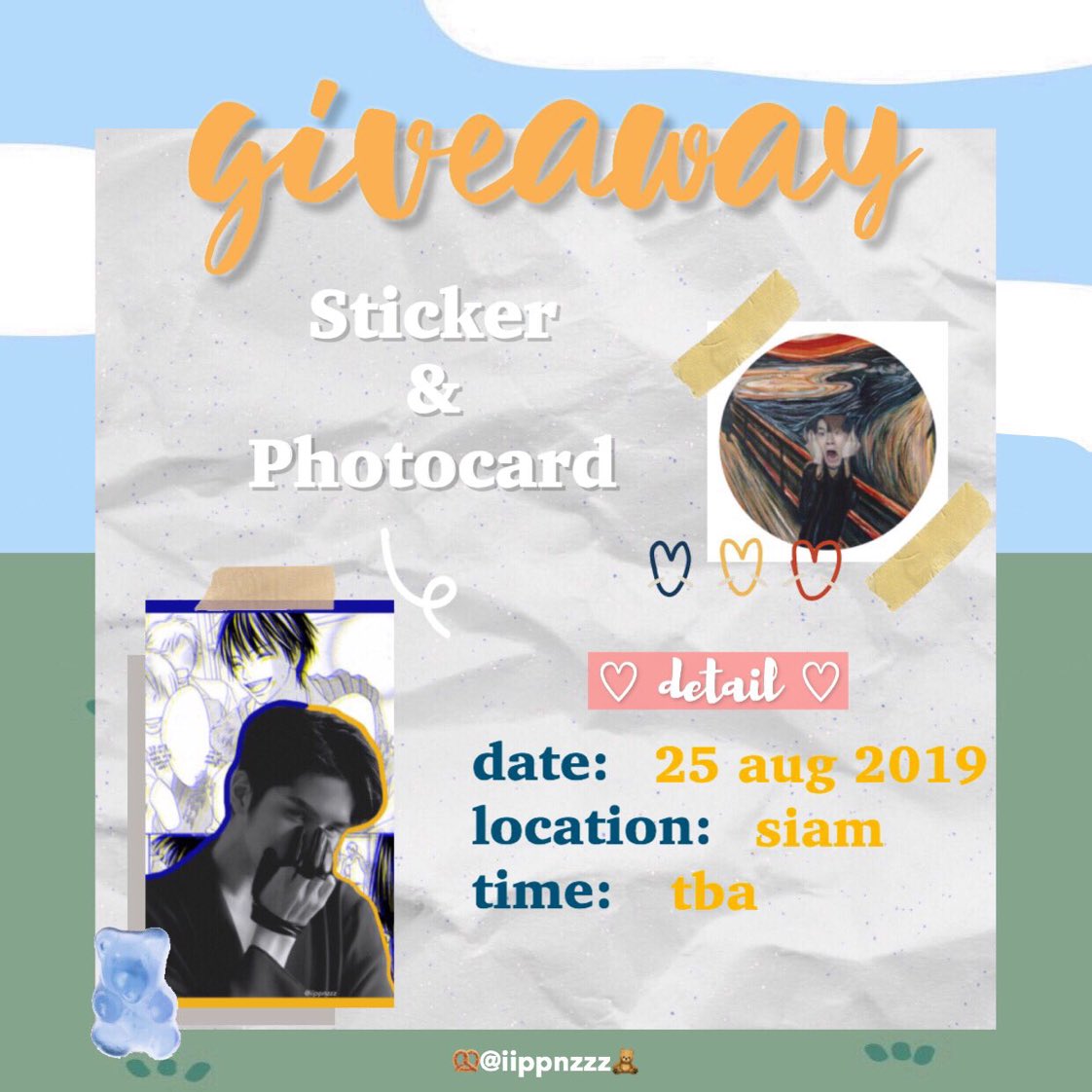 yopeachyyy's tweet photo. ✨ 𝐠𝐢𝐯𝐞𝐚𝐰𝐚𝐲 #HAPPYONGDAY 🐈
by @iippnzzz 
  ——
𝙥𝙝𝙤𝙩𝙤 𝙘𝙖𝙧𝙙 - 30𝙚𝙖
𝙨𝙩𝙞𝙘𝙠𝙚𝙧 - 45𝙚𝙖
  ——
𝐝𝐚𝐭𝐞 : 25 aug
𝐥𝐨𝐜𝐚𝐭𝐢𝐨𝐧 : siam
𝐭𝐢𝐦𝐞 : tba
— 🛎 rt / show this tweet &amp; osw pic :•)

#ONGSEONGWU #องซองอู #옹성우 https://t.co/iJCuxTeHfh
