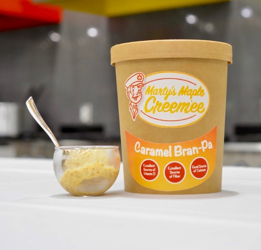 FraminghamU's tweet photo. Morgan was 1 of 6 interns hired to be part of a multidisciplinary team, alongside students from @universityofri, @johnsonandwales and @risd, assembled to work on a project w/ the Food Innovation Nexus, exploring &amp; demonstrating the potential of the breakfast staple - maple! https://t.co/f1L3kfajzP