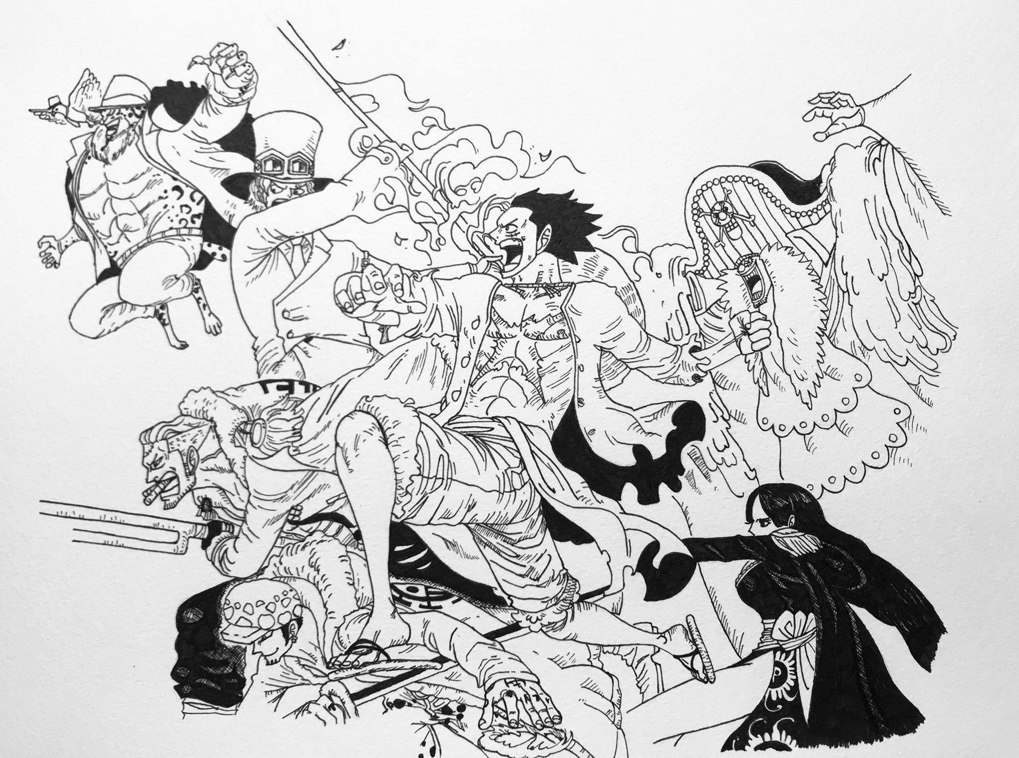 𝐤𝐞𝐧𝐬𝐡𝐢𝐫𝐨 A Twitter 劇場版 One Piece Stampede ワンピーススタンピード 立ち上がれ全勢力 ワンピース ルフィ ロー バギー ハンコック スモーカー サボ ルッチ 模写 絵描きさんと繋がりたい T Co Sc070fhwet Twitter
