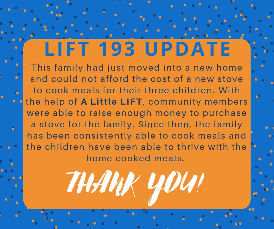 Check out some of our successful LIFT updates! Providing these families with A Little LIFT helps them beyond what you can imagine. Check out some other successful LIFT's at alittlelift.org!
#crowdfunding #alittlelift #blueprints #communityaction