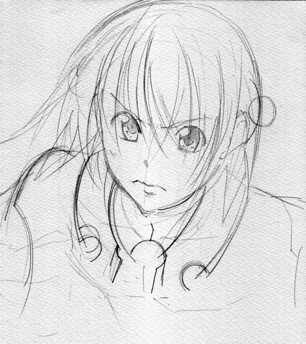 クラウン4章1 電子版表紙(予定)と挿絵のラフです 