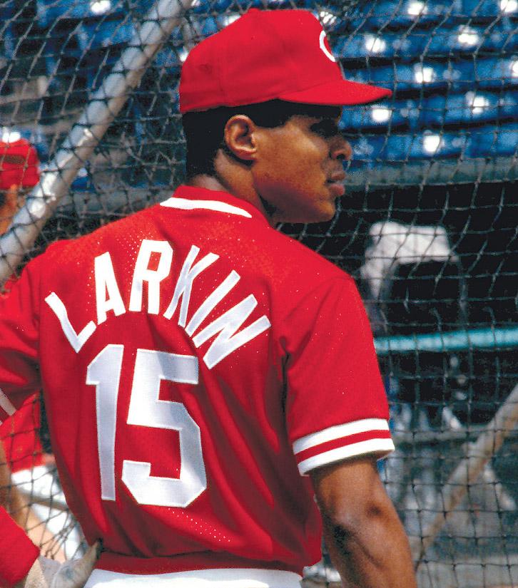 barry larkin reds jersey