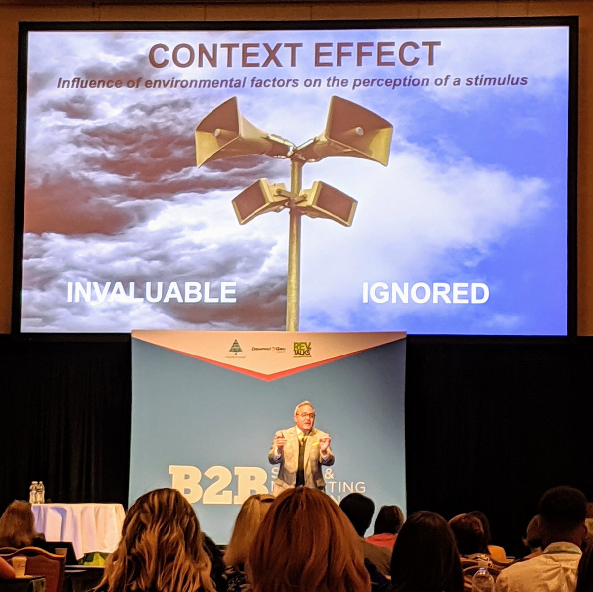RHsays's tweet photo. Advice from @TRiesterer at #B2BSMX: To be customer-centric, focus less on who your customer is and more on the context of the situation your customers face #ContextEffect https://t.co/S9GGri9oxD
