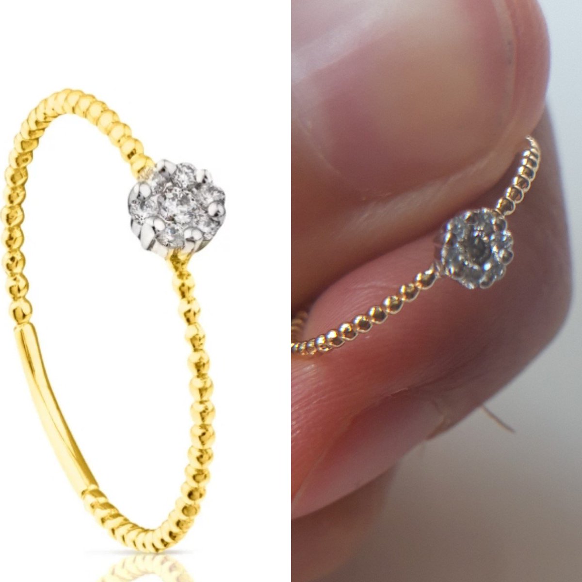 IsaTornay's tweet photo. @tousjewelry My ring was damaged when I sent it to be resized. The central stone caved in. Customer service said is not damaged when it clearly it is. What can I do?  #TousLovers  #TOUS #TOUSjewelry https://t.co/Qbc95YsM7v