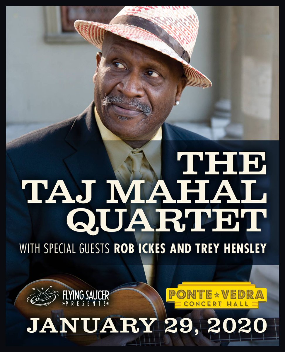 NEW SHOW ANNOUNCEMENT! The @PV_ConcertHall, in partnership with Flying Saucer Presents, proudly welcomes the return of Grammy Award-Winning blues innovator @tajmahalblues and His Quartet on Wednesday, January 29, 2020! Tickets go on sale Friday, August 16 at 10am!