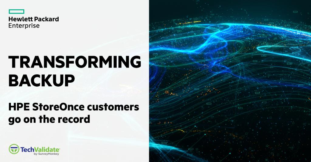 HPE_Storage's tweet image. Starting today it’s #TechValidateTuesdays! @HPE #StoreOnce customers go on the record in new @TechValidate survey that confirms how StoreOnce is transforming backup. hpe.to/6009EF4Xz