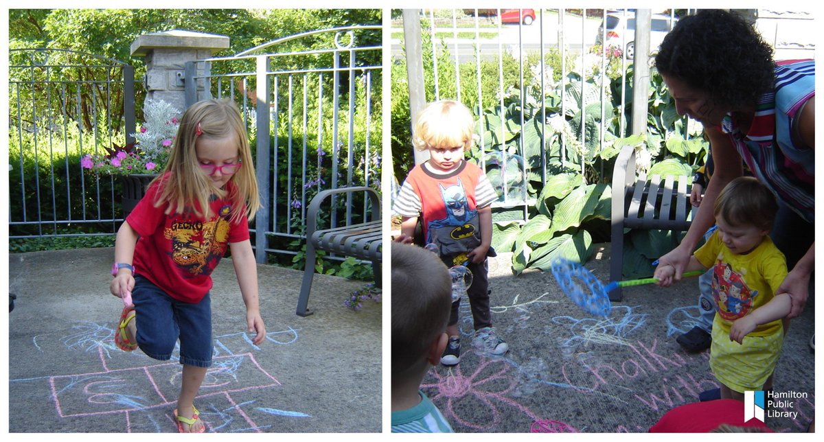 HamiltonLibrary's tweet photo. Summer is ON at #HPLAncaster! Bubbles, hopscotch and games ... what else can you ask for! #HamOnt #summerfun #libraries https://t.co/vjHXXu2Hqq https://t.co/7AszTuUhZX