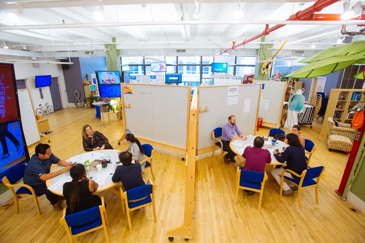 The #InnovationLoft has a dynamic layout that allows participants to quickly move between various groups for seamless transitions from in-depth discussion to group sharing. Visit innovationloft.com/facility/ to see how our space can influence the outcome of your next offsite meeting.