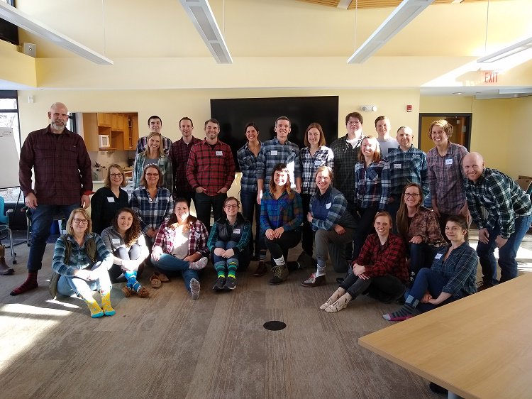 Group of staff in flannel