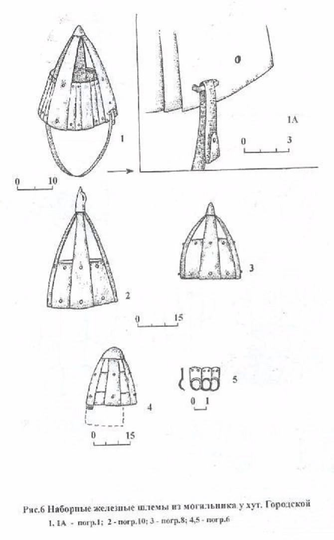 Again, we're just missing evidence. The earliest helmets we have are the Gorodskoy graves 1, 6, 8, and 10 helmets. These evolve eventually into the Tarasovsky 1784 helmet.