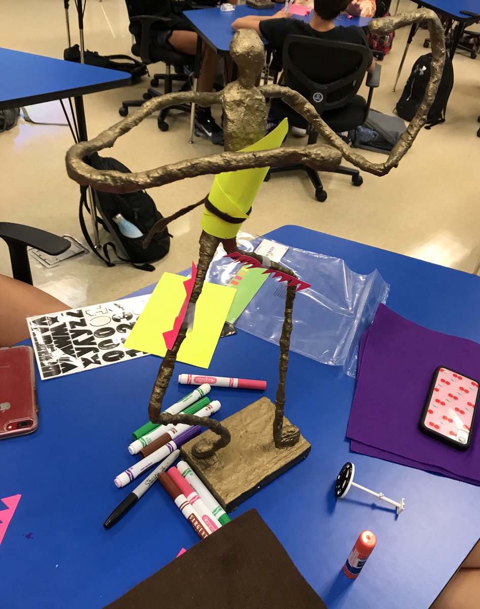 JohnsCreekDeca's tweet photo. Design Thinking in 1st year Marketing creating action figure prototypes in 30 minutes.@Steve_Sweigart @LeadGladiator @FCSCTE @MrHarrisJCHS https://t.co/AZdo7xXeMf
