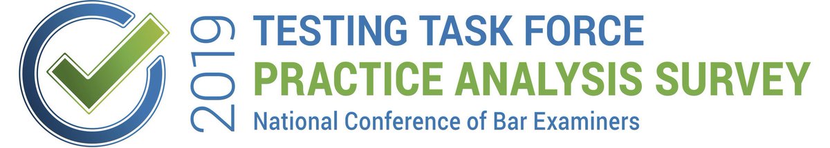 COAttorneyReg's tweet photo. Do you have thoughts about the bar exam? The NCBE Testing Task Force needs your help to develop the next generation of the bar exam! Please complete the Task Force’s 2019 practice analysis survey online at https://t.co/yZtJgyUmSi. https://t.co/BtoyuJ8dzm