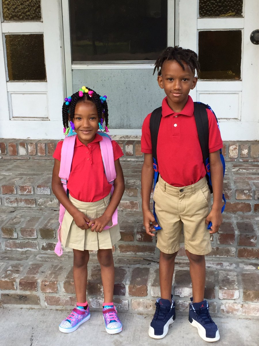 ayoobarbe's tweet photo. Our babies, growing up on us Kassidy first day of Pre-K &amp; Our 2nd grader ❤️ https://t.co/8u0fQSVSa6