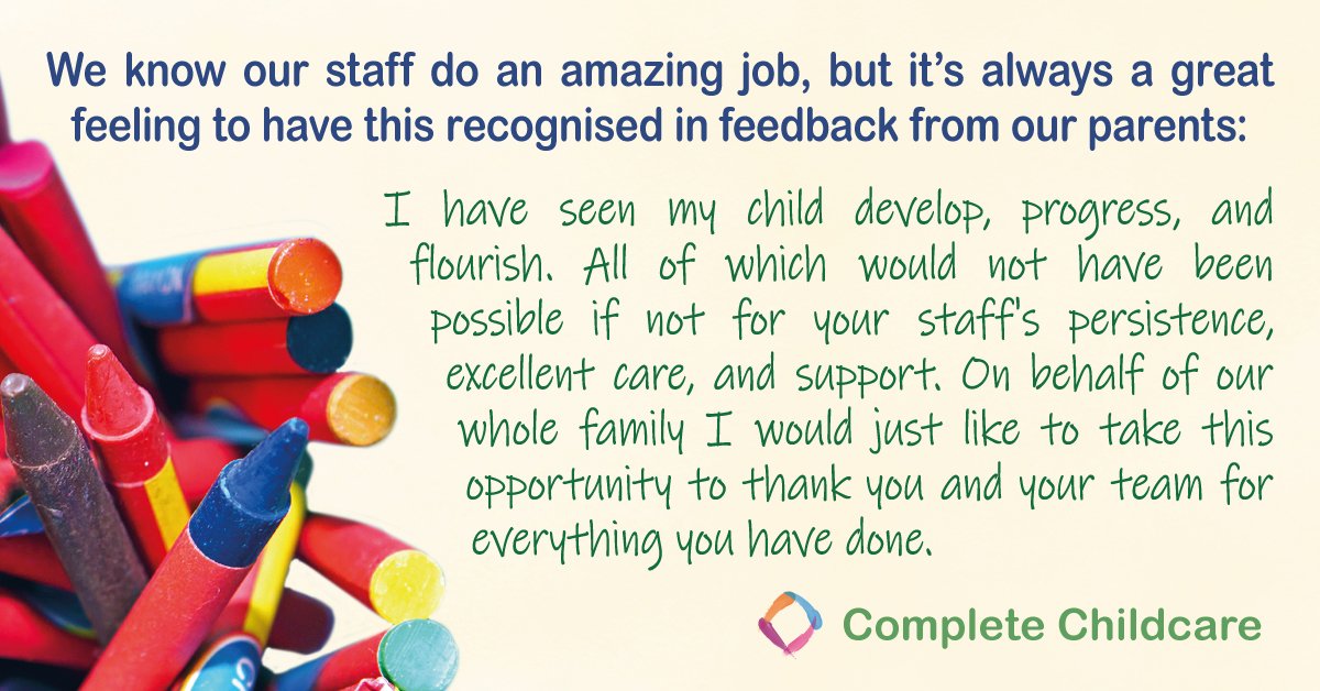 CCLnurseries's tweet photo. Lovely words for our team at Northumberland Day Nursery.
#childcare #completechildcare #daynurseries #reading https://t.co/oNwXdkPjv3